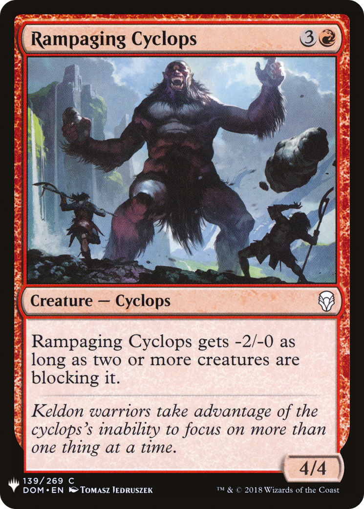 Rampaging Cyclops (MB1-1033) - Mystery Booster - Premium MTG Single from Wizards of the Coast - Just $0.25! Shop now at Game Crave Tournament Store