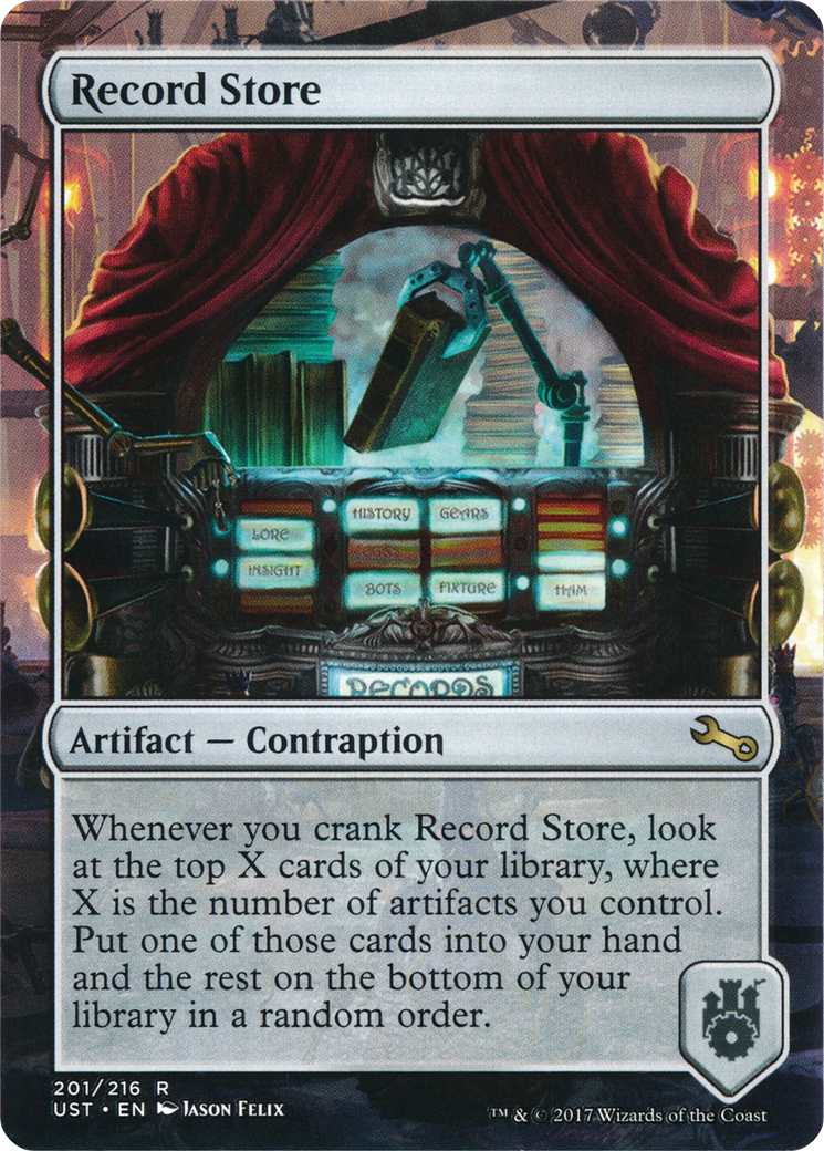 Record Store (UST-201) - Unstable (Borderless) Foil - Premium MTG Single from Wizards of the Coast - Just $0.41! Shop now at Game Crave Tournament Store