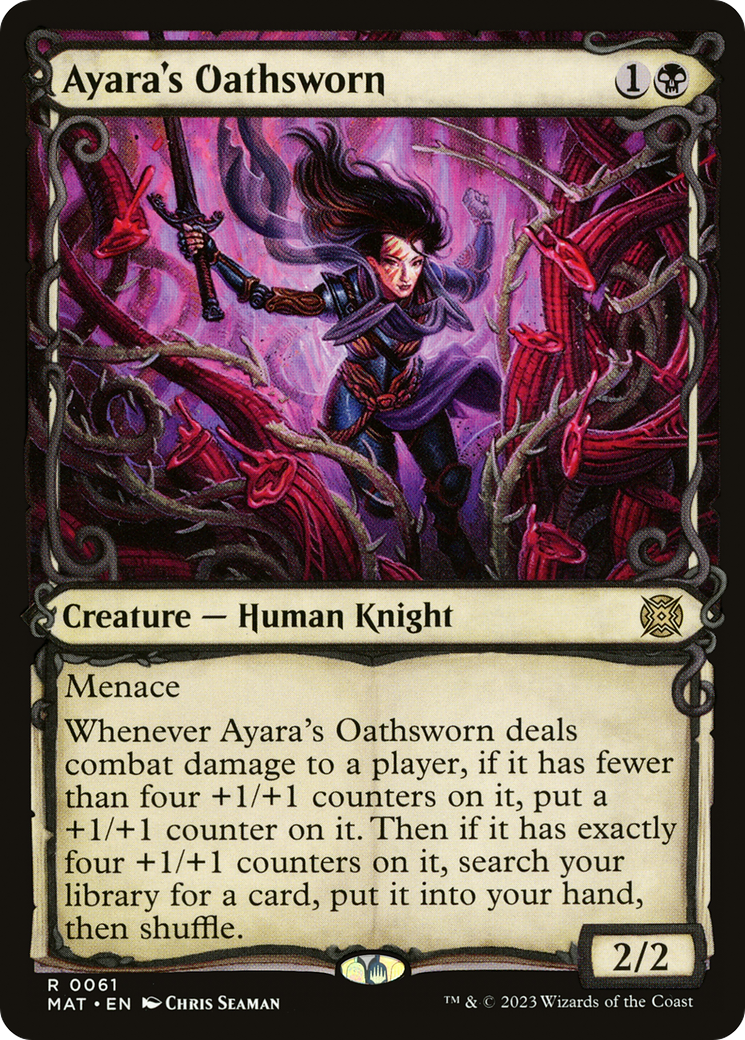 Ayara's Oathsworn (MAT-061) - March of the Machine: The Aftermath: (Showcase) - Premium MTG Single from Wizards of the Coast - Just $0.11! Shop now at Game Crave Tournament Store