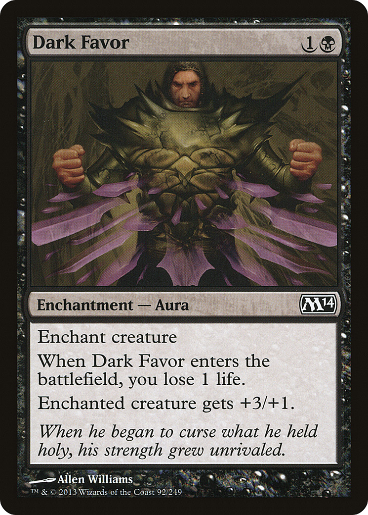 Dark Favor (M14-092) - Magic 2014 - Premium MTG Single from Wizards of the Coast - Just $0.25! Shop now at Game Crave Tournament Store