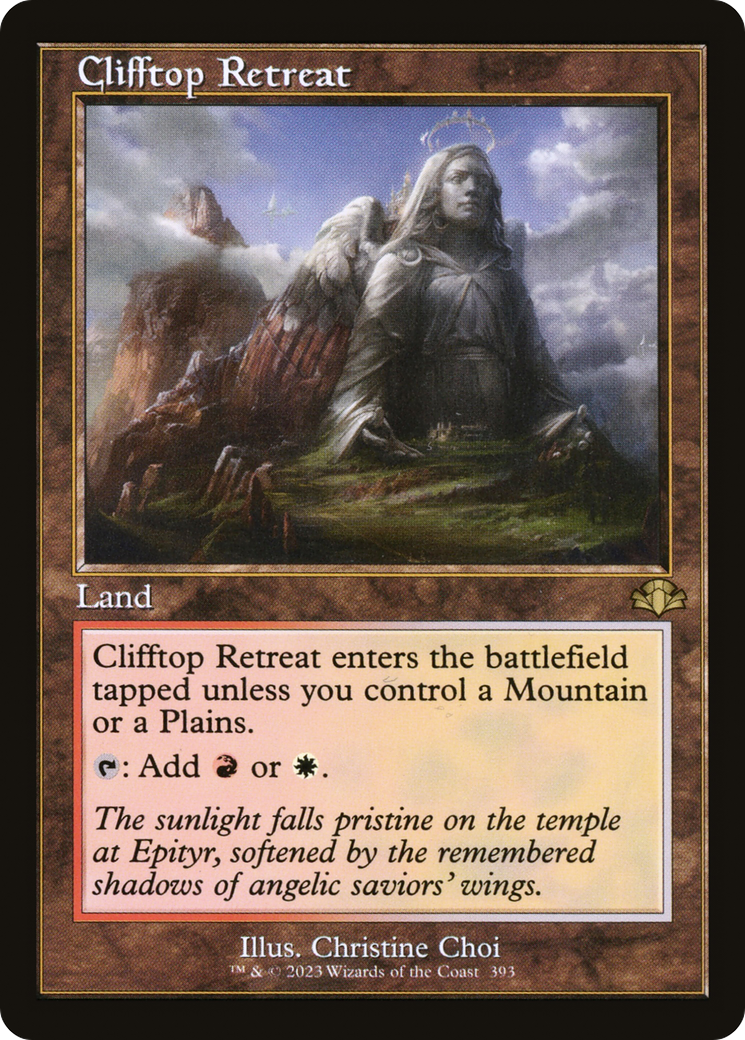 Clifftop Retreat (DMR-393) - Dominaria Remastered - Premium MTG Single from Wizards of the Coast - Just $0.19! Shop now at Game Crave Tournament Store