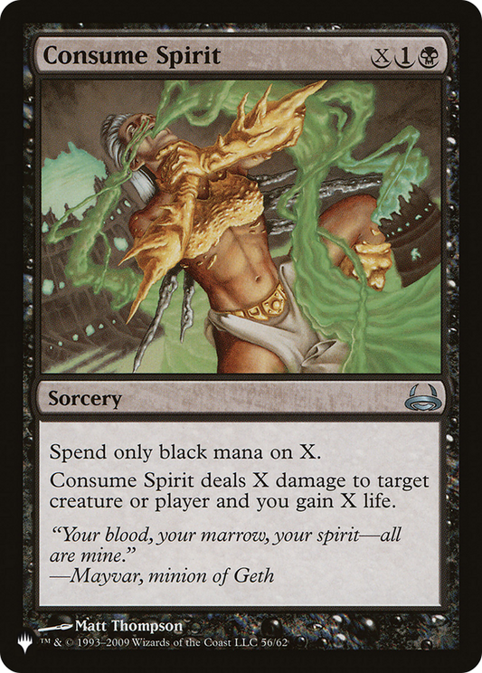 Consume Spirit (PLIST-1189) - The List - Premium MTG Single from Wizards of the Coast - Just $0.08! Shop now at Game Crave Tournament Store