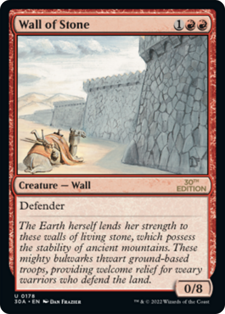Wall of Stone (30A-178) - 30th Anniversary Edition - Premium MTG Single from Wizards of the Coast - Just $0.50! Shop now at Game Crave Tournament Store