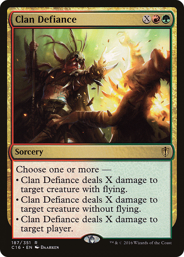 Clan Defiance (C16-187) - Commander 2016 - Premium MTG Single from Wizards of the Coast - Just $0.08! Shop now at Game Crave Tournament Store