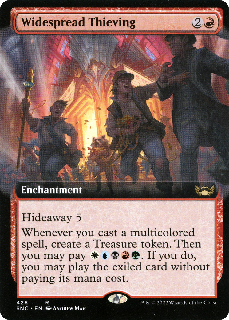 Widespread Thieving (SNC-428) - Streets of New Capenna: (Extended Art) - Premium MTG Single from Wizards of the Coast - Just $0.08! Shop now at Game Crave Tournament Store