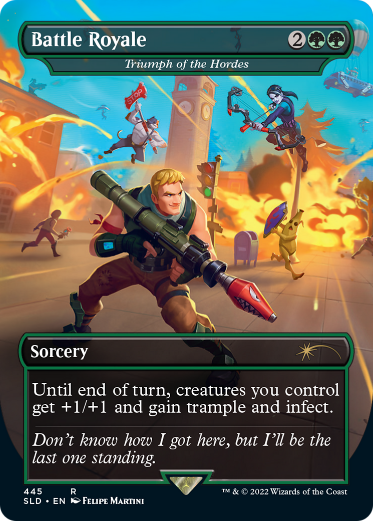 Triumph of the Hordes (SLD-445) - Secret Lair Drop / Battle Royale (Borderless) - Premium MTG Single from Wizards of the Coast - Just $5.43! Shop now at Game Crave Tournament Store