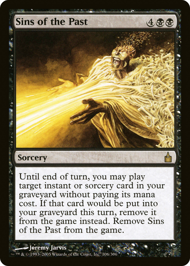 Sins of the Past (RAV-106) - Ravnica: City of Guilds Foil - Premium MTG Single from Wizards of the Coast - Just $3.12! Shop now at Game Crave Tournament Store