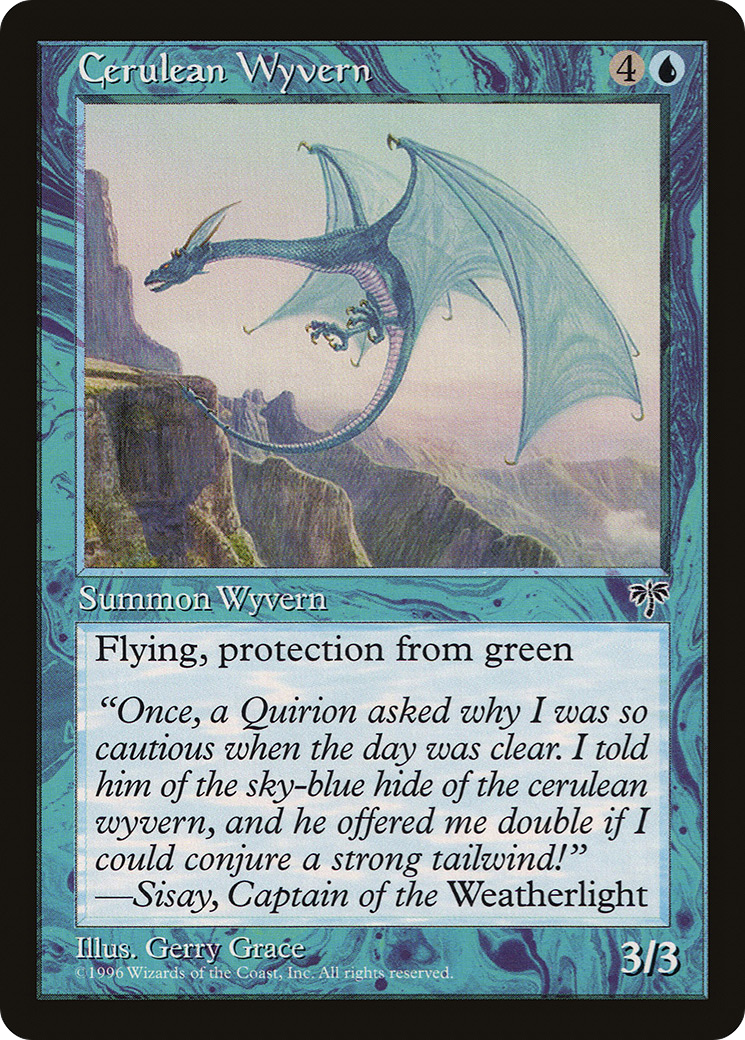 Cerulean Wyvern (MIR-057) - Mirage - Premium MTG Single from Wizards of the Coast - Just $0.26! Shop now at Game Crave Tournament Store