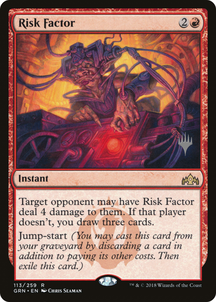 Risk Factor (PGRN-113P) - Guilds of Ravnica Promos - Premium MTG Single from Wizards of the Coast - Just $0.68! Shop now at Game Crave Tournament Store