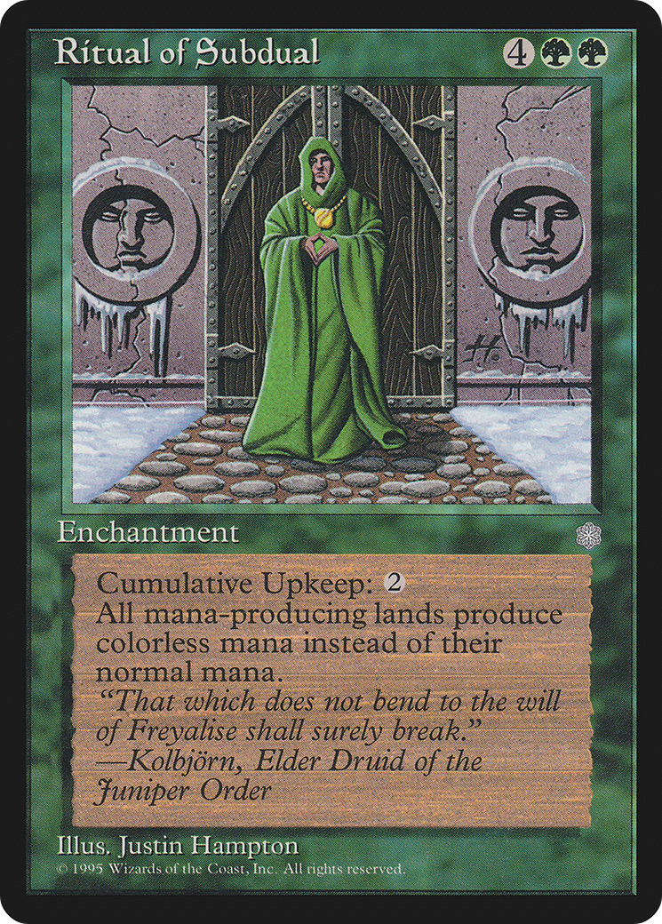 Ritual of Subdual (ICE-261) - Ice Age - Premium MTG Single from Wizards of the Coast - Just $0.25! Shop now at Game Crave Tournament Store