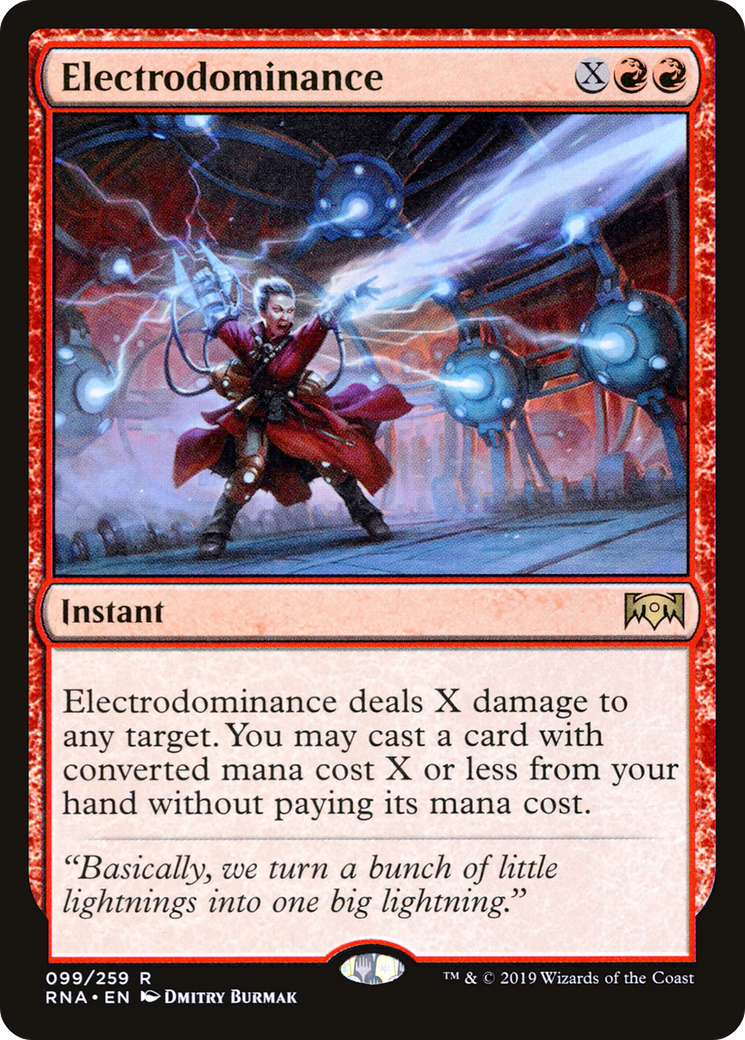 Electrodominance (RNA-099) - Ravnica Allegiance Foil - Premium MTG Single from Wizards of the Coast - Just $0.79! Shop now at Game Crave Tournament Store