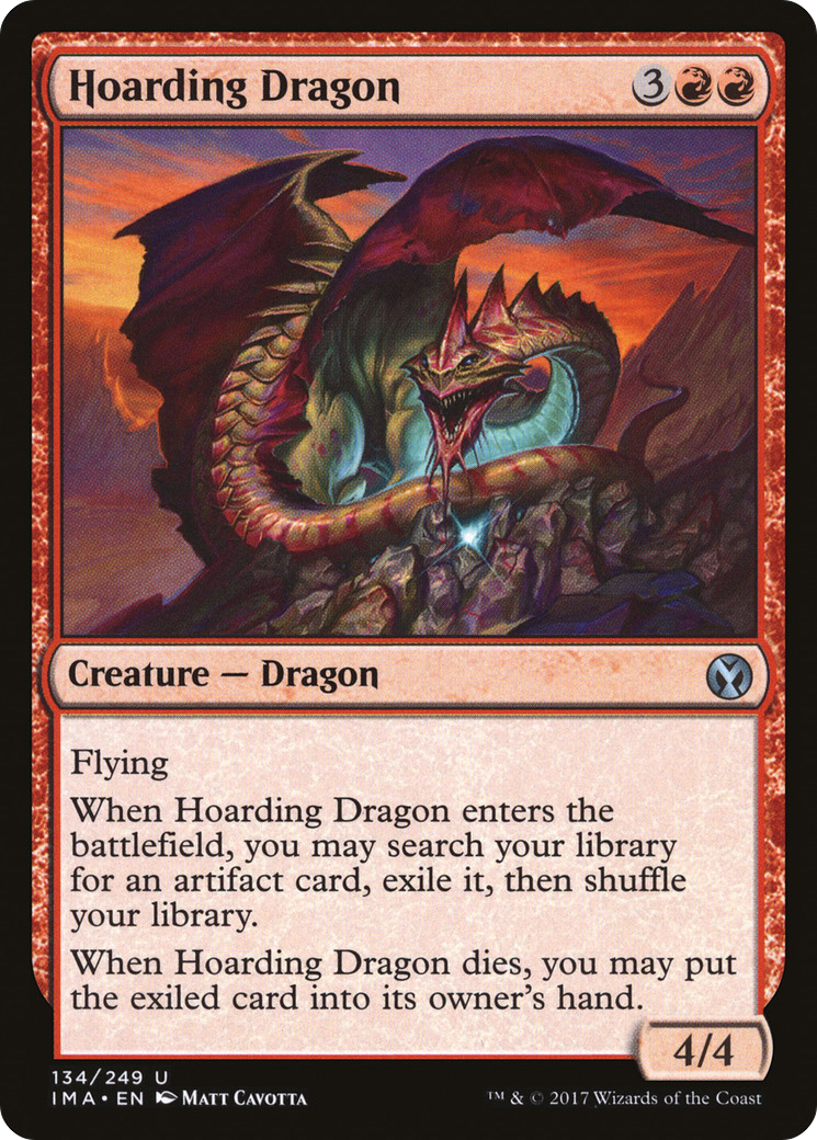 Hoarding Dragon (IMA-134) - Iconic Masters Foil - Premium MTG Single from Wizards of the Coast - Just $0.09! Shop now at Game Crave Tournament Store