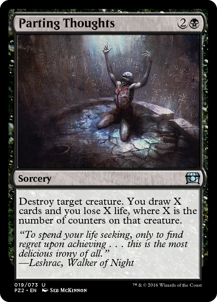 Parting Thoughts (PZ2-019) - Treasure Chest - Premium MTG Single from Wizards of the Coast - Just $0! Shop now at Game Crave Tournament Store