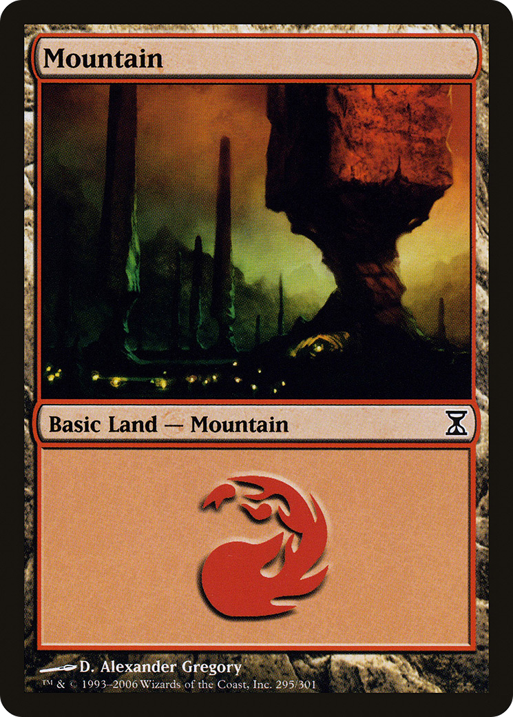 Mountain (TSP-295) - Time Spiral Foil - Premium MTG Single from Wizards of the Coast - Just $0.17! Shop now at Game Crave Tournament Store