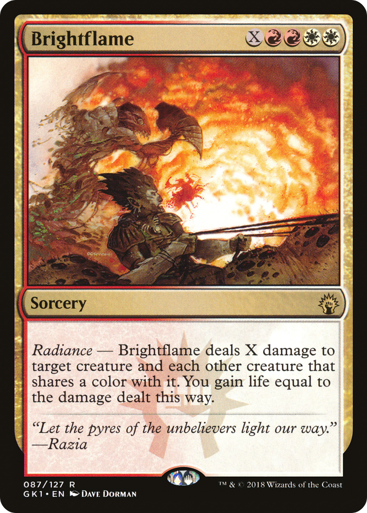 Brightflame (GK1-087) - GRN Guild Kit - Premium MTG Single from Wizards of the Coast - Just $0.08! Shop now at Game Crave Tournament Store