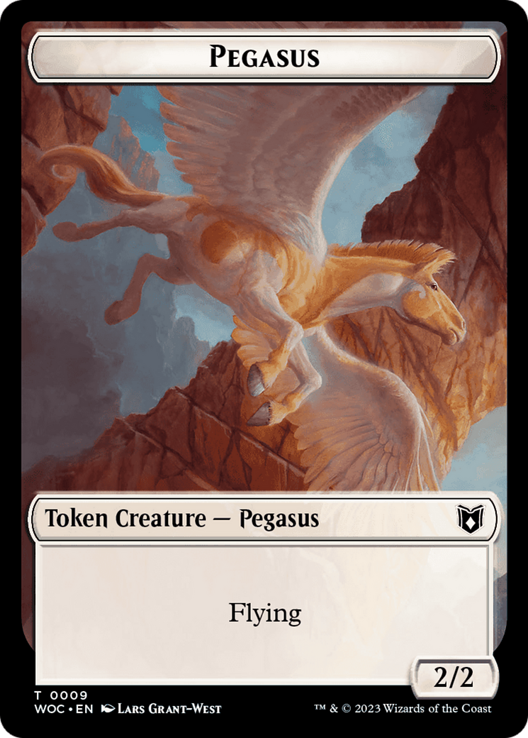Pegasus (TWOC-009) - Wilds of Eldraine Commander Tokens - Premium MTG Single from Wizards of the Coast - Just $0! Shop now at Game Crave Tournament Store
