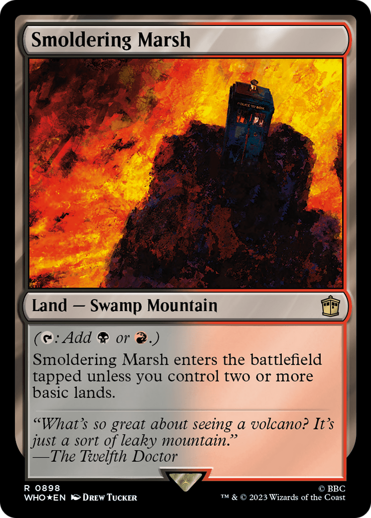 Smoldering Marsh (WHO-898) - Doctor Who Foil - Premium MTG Single from Wizards of the Coast - Just $0.32! Shop now at Game Crave Tournament Store