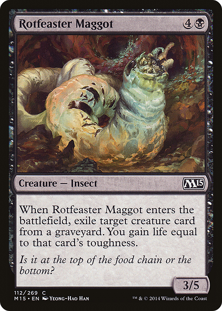 Rotfeaster Maggot (M15-112) - Magic 2015 - Premium MTG Single from Wizards of the Coast - Just $0.08! Shop now at Game Crave Tournament Store