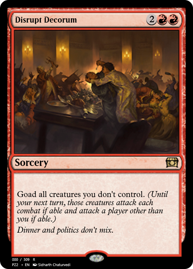 Disrupt Decorum (PZ2-65695) - Treasure Chest - Premium MTG Single from Wizards of the Coast - Just $0! Shop now at Game Crave Tournament Store