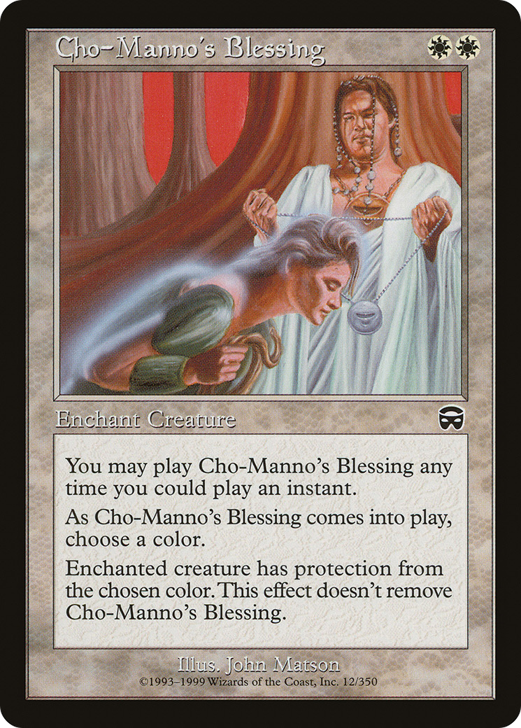 Cho-Manno's Blessing (MMQ-012) - Mercadian Masques - Premium MTG Single from Wizards of the Coast - Just $0.25! Shop now at Game Crave Tournament Store
