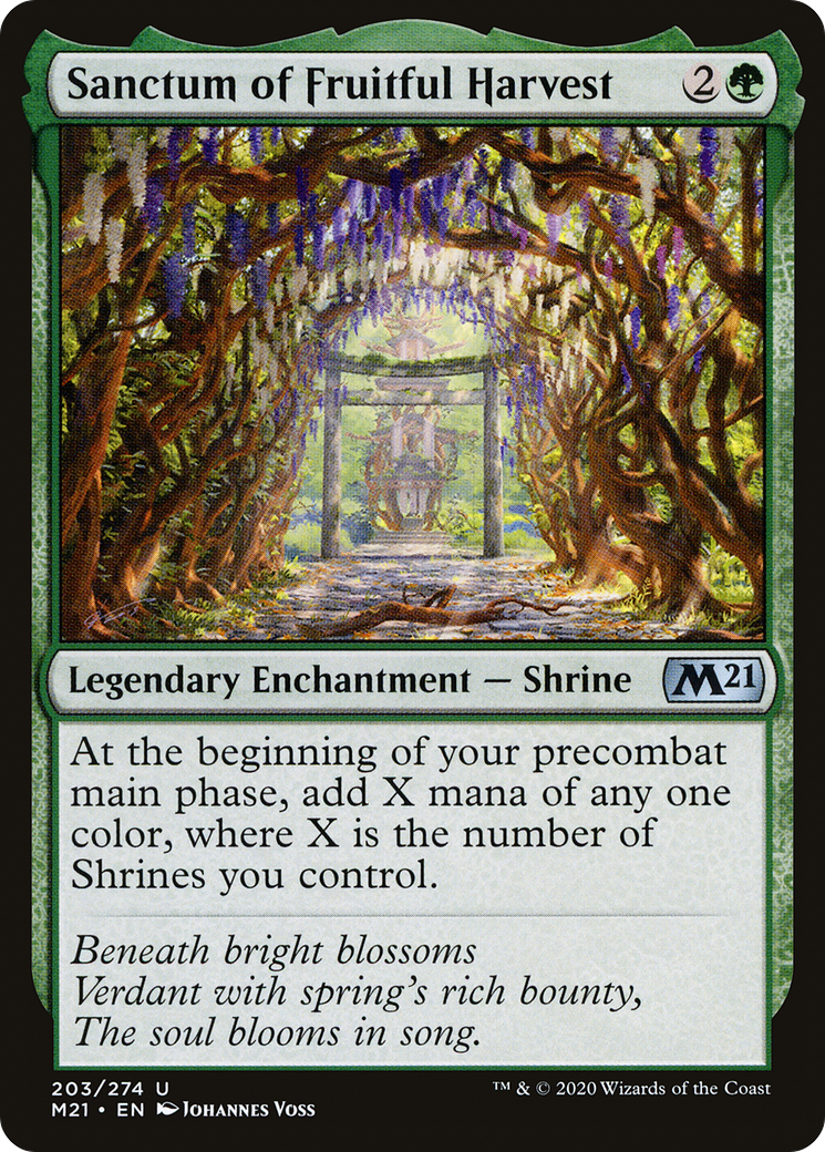 Sanctum of Fruitful Harvest (M21-203) - Core Set 2021 - Premium MTG Single from Wizards of the Coast - Just $0.08! Shop now at Game Crave Tournament Store