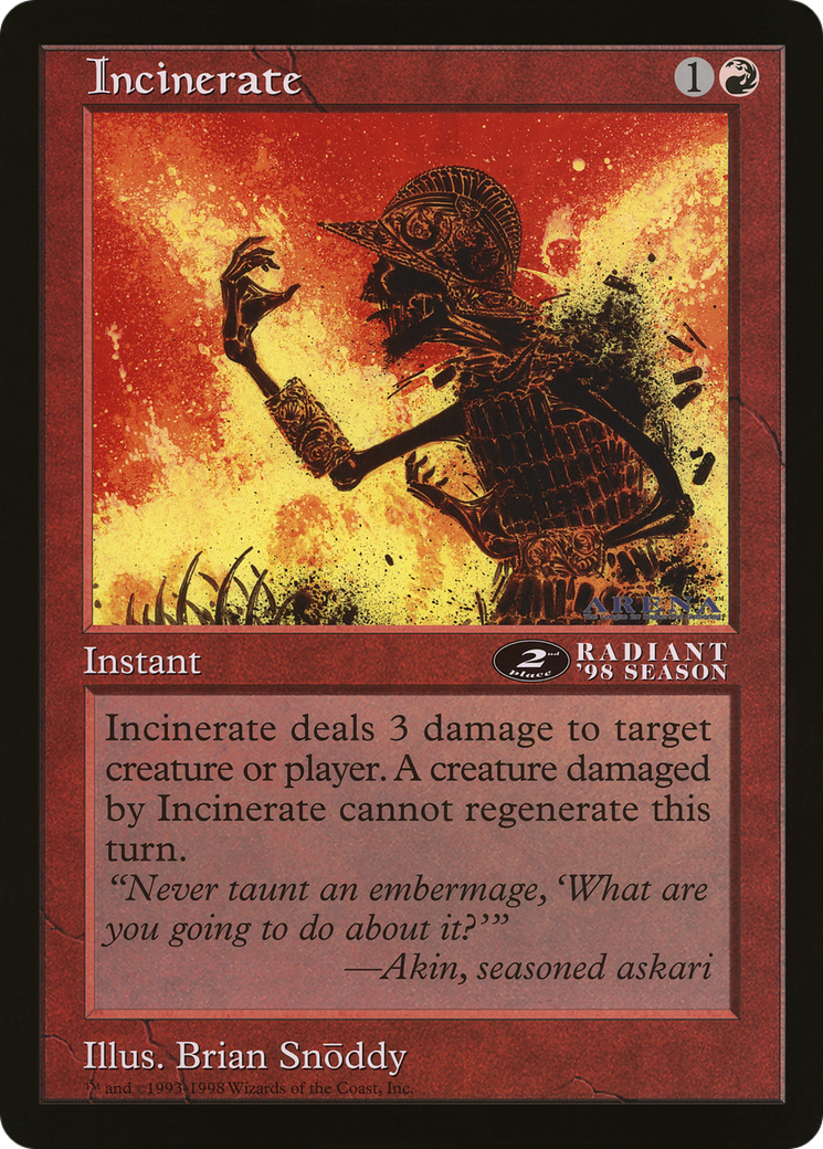 Incinerate (OLEP-043) - Oversized League Prizes - Premium MTG Single from Wizards of the Coast - Just $0! Shop now at Game Crave Tournament Store