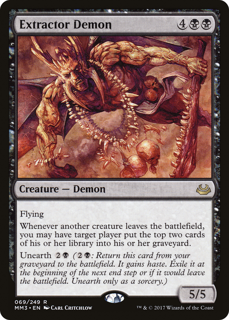 Extractor Demon (MM3-069) - Modern Masters 2017 Foil - Premium MTG Single from Wizards of the Coast - Just $0.21! Shop now at Game Crave Tournament Store