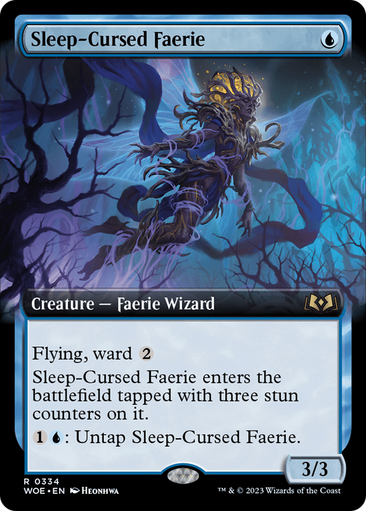 Sleep-Cursed Faerie (WOE-334) - Wilds of Eldraine: (Extended Art) - Premium MTG Single from Wizards of the Coast - Just $0.22! Shop now at Game Crave Tournament Store