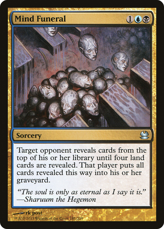 Mind Funeral (MMA-181) - Modern Masters - Premium MTG Single from Wizards of the Coast - Just $0.28! Shop now at Game Crave Tournament Store