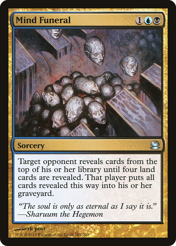 Mind Funeral (MMA-181) - Modern Masters Foil - Premium MTG Single from Wizards of the Coast - Just $0.40! Shop now at Game Crave Tournament Store