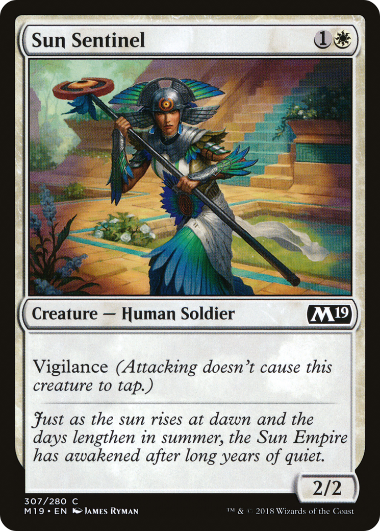 Sun Sentinel (M19-307) - Core Set 2019 - Premium MTG Single from Wizards of the Coast - Just $0.25! Shop now at Game Crave Tournament Store