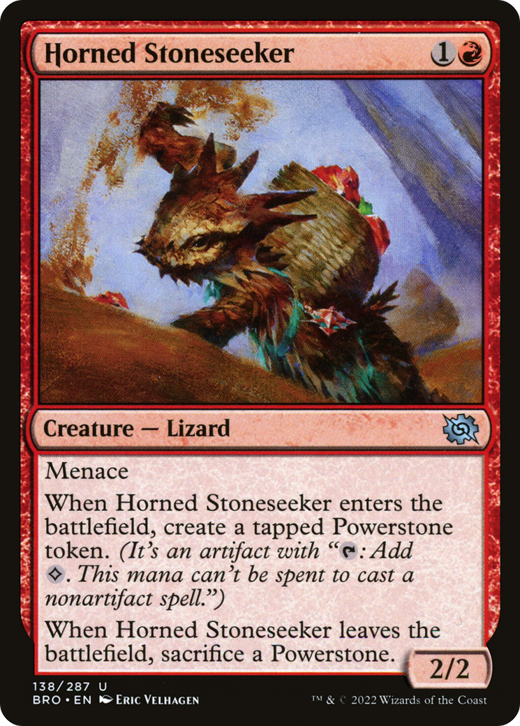 Horned Stoneseeker (BRO-138) - The Brothers' War - Premium MTG Single from Wizards of the Coast - Just $0.08! Shop now at Game Crave Tournament Store