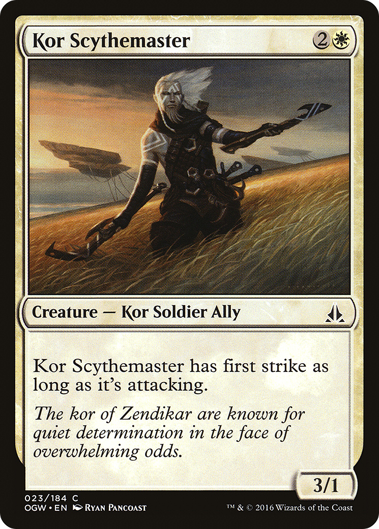 Kor Scythemaster (OGW-023) - Oath of the Gatewatch Foil - Premium MTG Single from Wizards of the Coast - Just $0.25! Shop now at Game Crave Tournament Store
