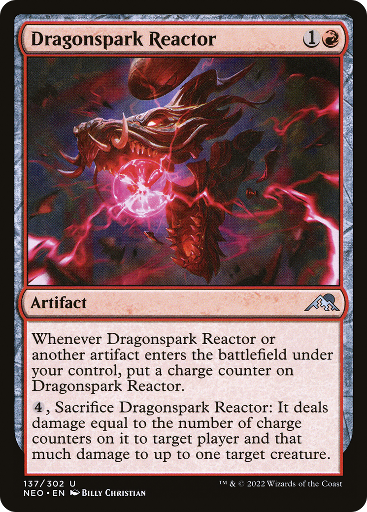 Dragonspark Reactor (NEO-137) - Kamigawa: Neon Dynasty Foil - Premium MTG Single from Wizards of the Coast - Just $0.25! Shop now at Game Crave Tournament Store