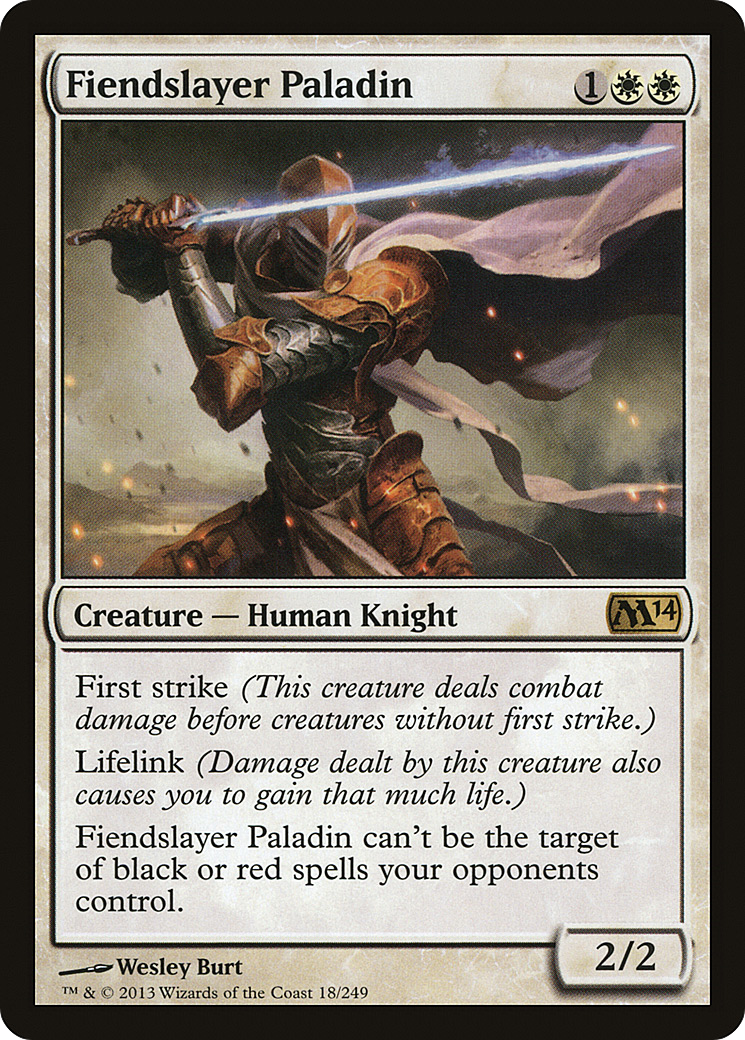 Fiendslayer Paladin (M14-018) - Magic 2014 - Premium MTG Single from Wizards of the Coast - Just $0.08! Shop now at Game Crave Tournament Store