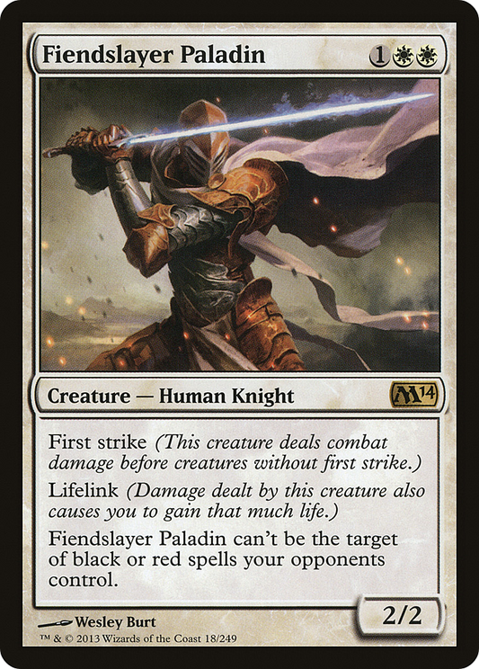 Fiendslayer Paladin (M14-018) - Magic 2014 - Premium MTG Single from Wizards of the Coast - Just $0.08! Shop now at Game Crave Tournament Store