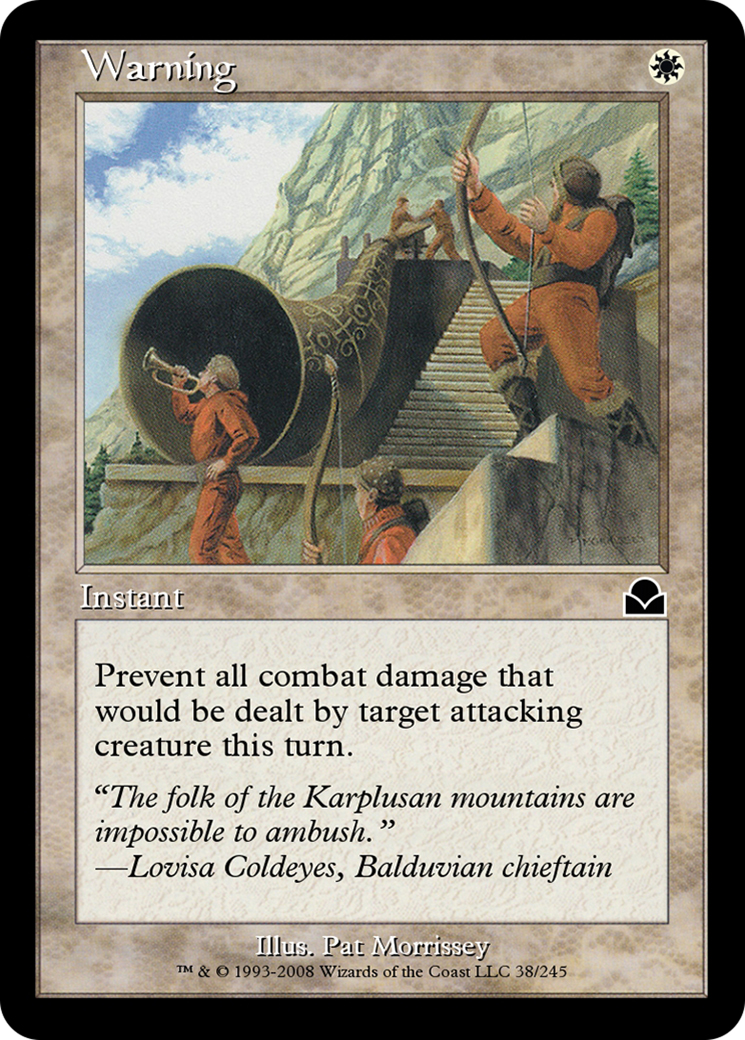 Warning (ME2-038) - Masters Edition II Foil - Premium MTG Single from Wizards of the Coast - Just $0! Shop now at Game Crave Tournament Store