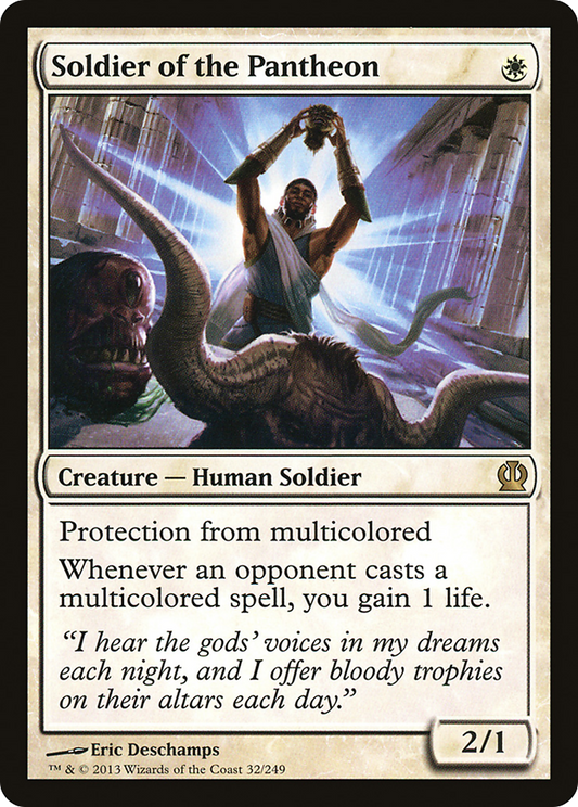 Soldier of the Pantheon (THS-032) - Theros - Premium MTG Single from Wizards of the Coast - Just $0.08! Shop now at Game Crave Tournament Store