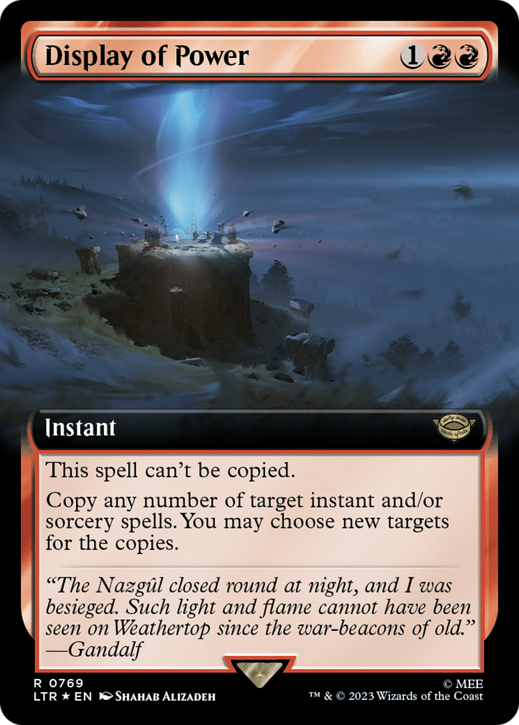 Display of Power (LTR-769) - The Lord of the Rings: Tales of Middle-earth: (Extended Art) Foil - Premium MTG Single from Wizards of the Coast - Just $0.08! Shop now at Game Crave Tournament Store