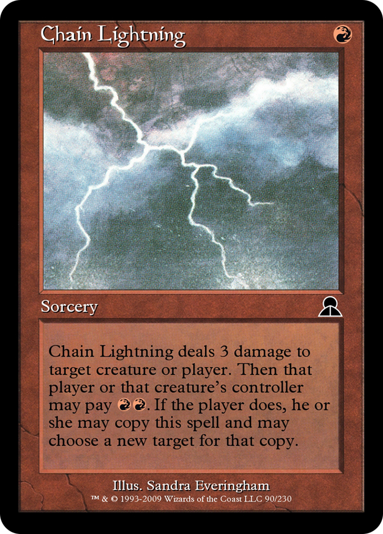 Chain Lightning (ME3-090) - Masters Edition III - Premium MTG Single from Wizards of the Coast - Just $0! Shop now at Game Crave Tournament Store