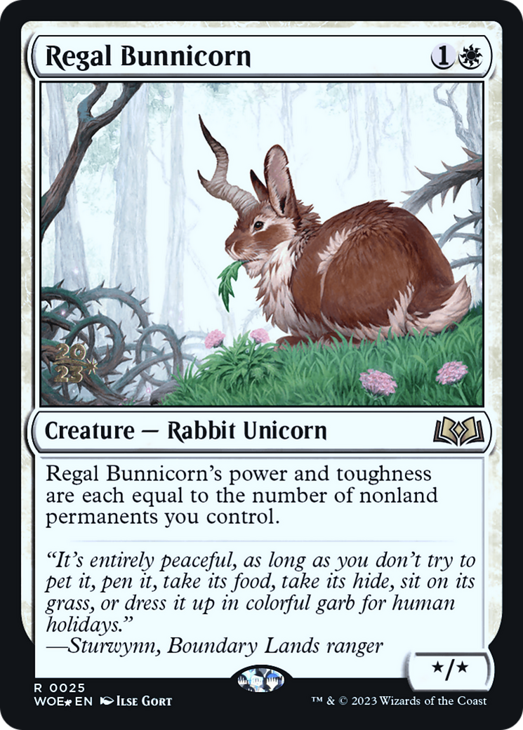 Regal Bunnicorn (PWOE-25S) - Wilds of Eldraine Promos Foil - Premium MTG Single from Wizards of the Coast - Just $1.70! Shop now at Game Crave Tournament Store