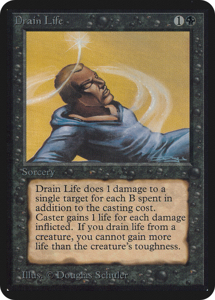 Drain Life (LEA-105) - Limited Edition Alpha - Premium MTG Single from Wizards of the Coast - Just $13.31! Shop now at Game Crave Tournament Store