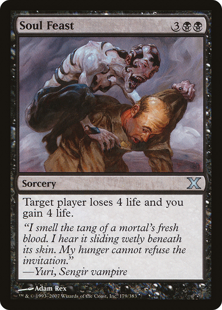 Soul Feast (10E-179) - Tenth Edition Foil - Premium MTG Single from Wizards of the Coast - Just $0.08! Shop now at Game Crave Tournament Store