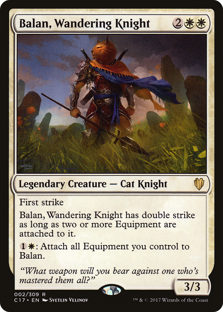 Balan, Wandering Knight (C17-002) - Commander 2017 - Premium MTG Single from Wizards of the Coast - Just $0.13! Shop now at Game Crave Tournament Store
