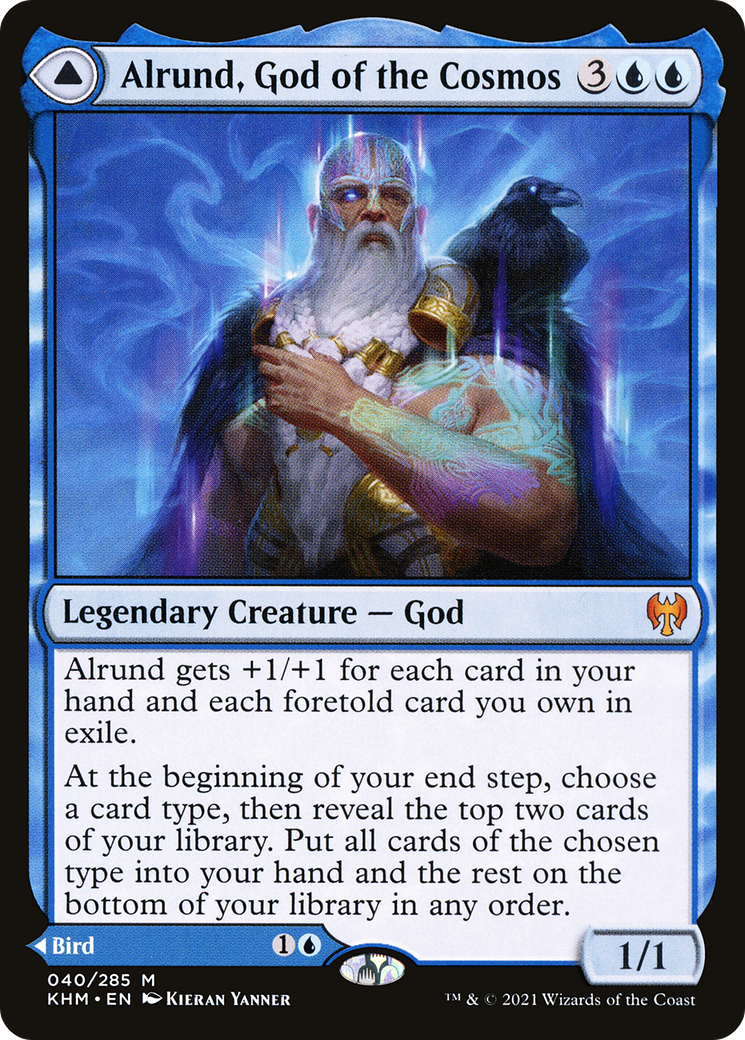 Alrund, God of the Cosmos // Hakka, Whispering Raven (KHM-040) - Kaldheim - Premium MTG Single from Wizards of the Coast - Just $0.30! Shop now at Game Crave Tournament Store
