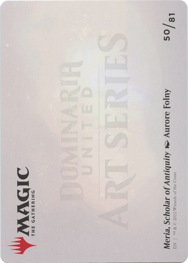 Meria, Scholar of Antiquity // Meria, Scholar of Antiquity (ADMU-050) - Dominaria United Art Series (Borderless) Foil - Premium MTG Single from Wizards of the Coast - Just $0! Shop now at Game Crave Tournament Store