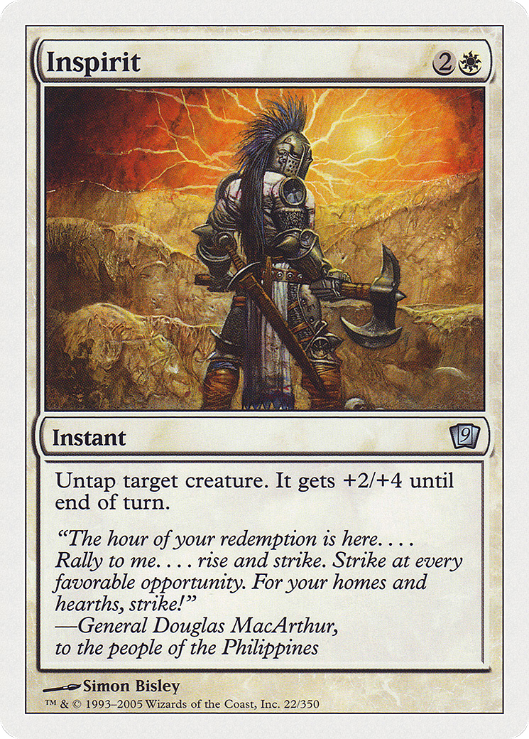 Inspirit (9ED-022) - Ninth Edition - Premium MTG Single from Wizards of the Coast - Just $0.08! Shop now at Game Crave Tournament Store