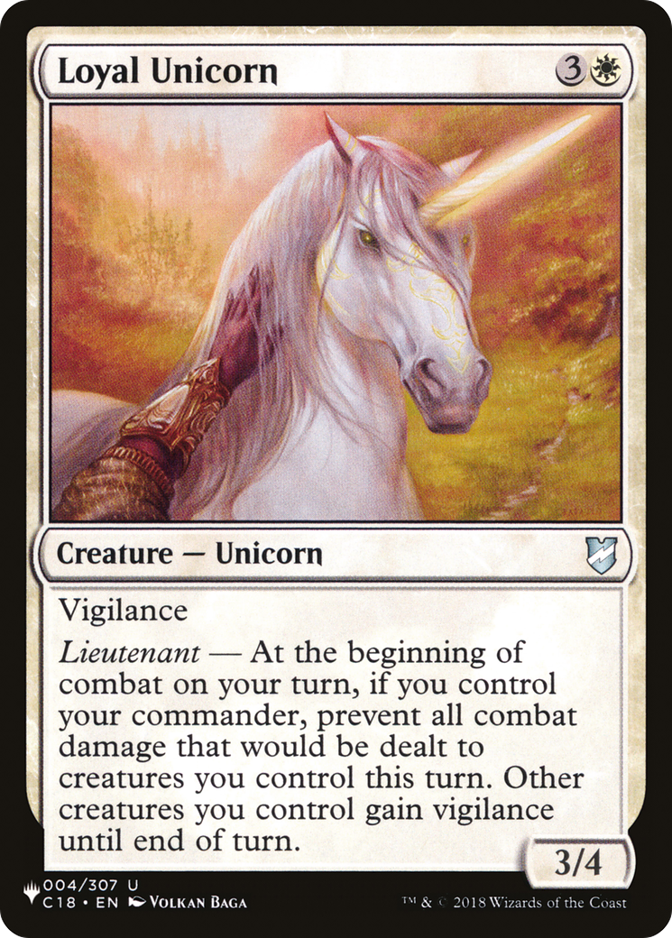 Loyal Unicorn (PLIST-024) - The List - Premium MTG Single from Wizards of the Coast - Just $0.08! Shop now at Game Crave Tournament Store