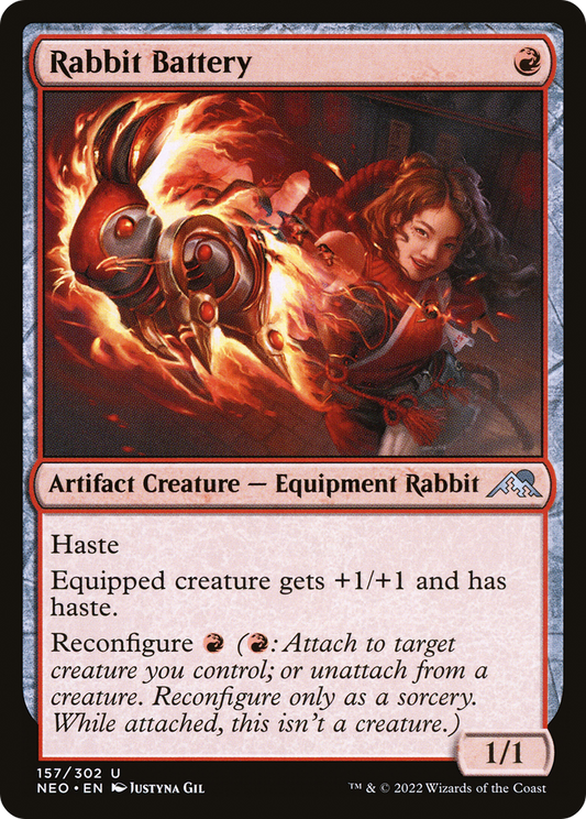 Rabbit Battery (NEO-157) - Kamigawa: Neon Dynasty - Premium MTG Single from Wizards of the Coast - Just $0.25! Shop now at Game Crave Tournament Store