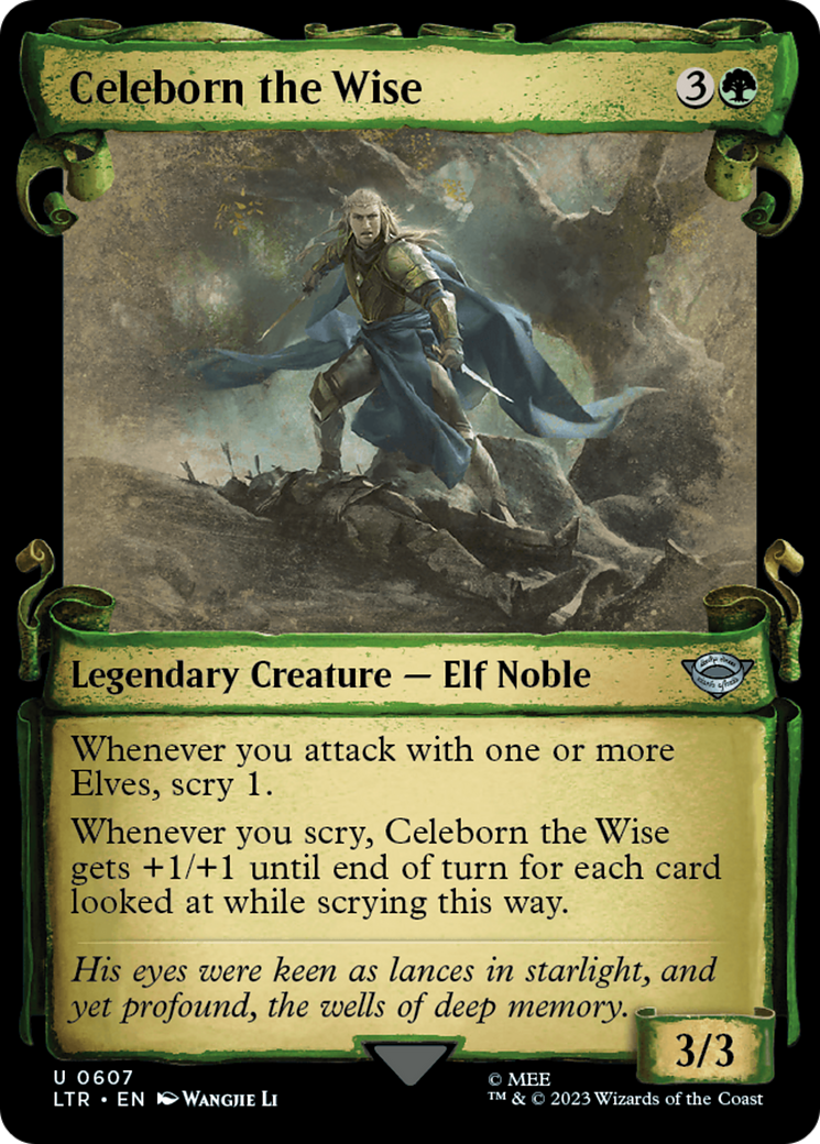 Celeborn the Wise (LTR-607) - The Lord of the Rings: Tales of Middle-earth: (Showcase) Foil - Premium MTG Single from Wizards of the Coast - Just $0.08! Shop now at Game Crave Tournament Store